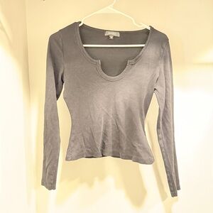 Missguided Slate Long Sleeve Top